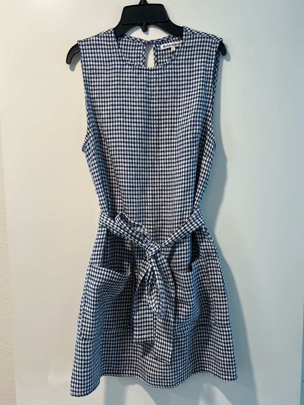 Reformation Blue and White Linen Dress - Picture 4 of 7